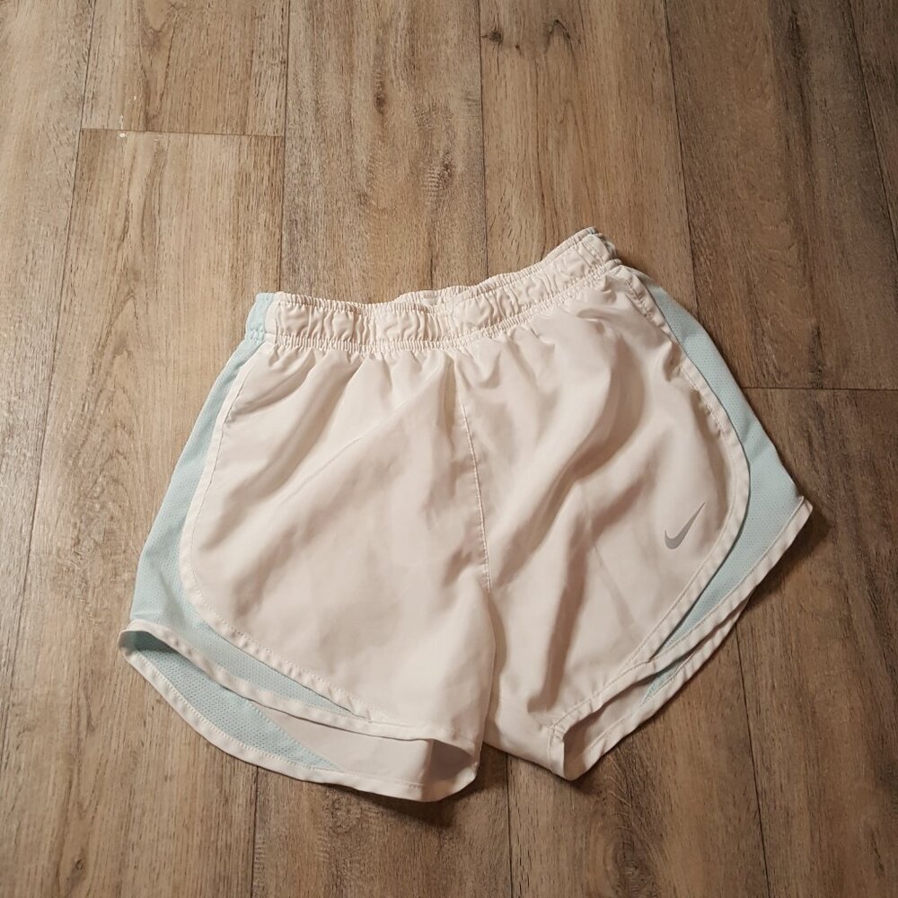 White & Blue Athletic Shorts